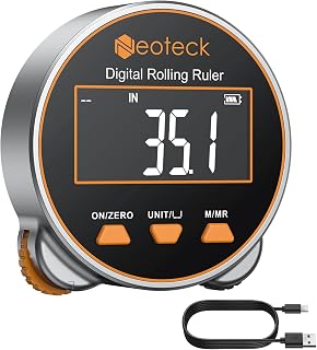 Neoteck Digital Tape Measure 656Ft, Rechargeable Electronic Rolling Ruler with LCD Display,Measures Curve,Diameter&Flat Surface,Portable Rolling Wheel Tape Measurefor DIY,Woodworking,Home Renovation