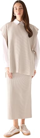 DeFacto Regular Fit Basic Düz Maxi Triko Etek Gri STD