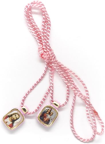 Escapulario Católico Acrílico Mini Vintage Rectangular Icono Escapulario Hecho a Mano del Sagrado Corazón de Jesús, Virgen del Carmen, Virgen de