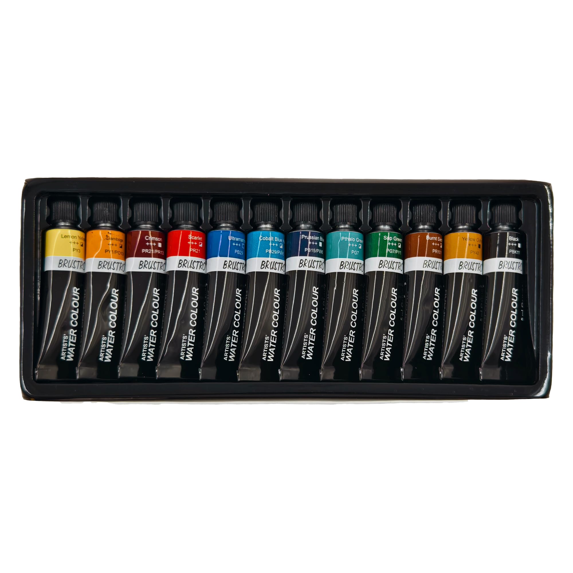 BRUSTRO Artist's Watercolour Paint |5ML Tubes Set of 12 Colours| Ideal for Landscape, Portrait, Paper, Painting, Artist, Professional Watercolor, Transparent Colors, Painting Dry & Wet, Fine Art 4