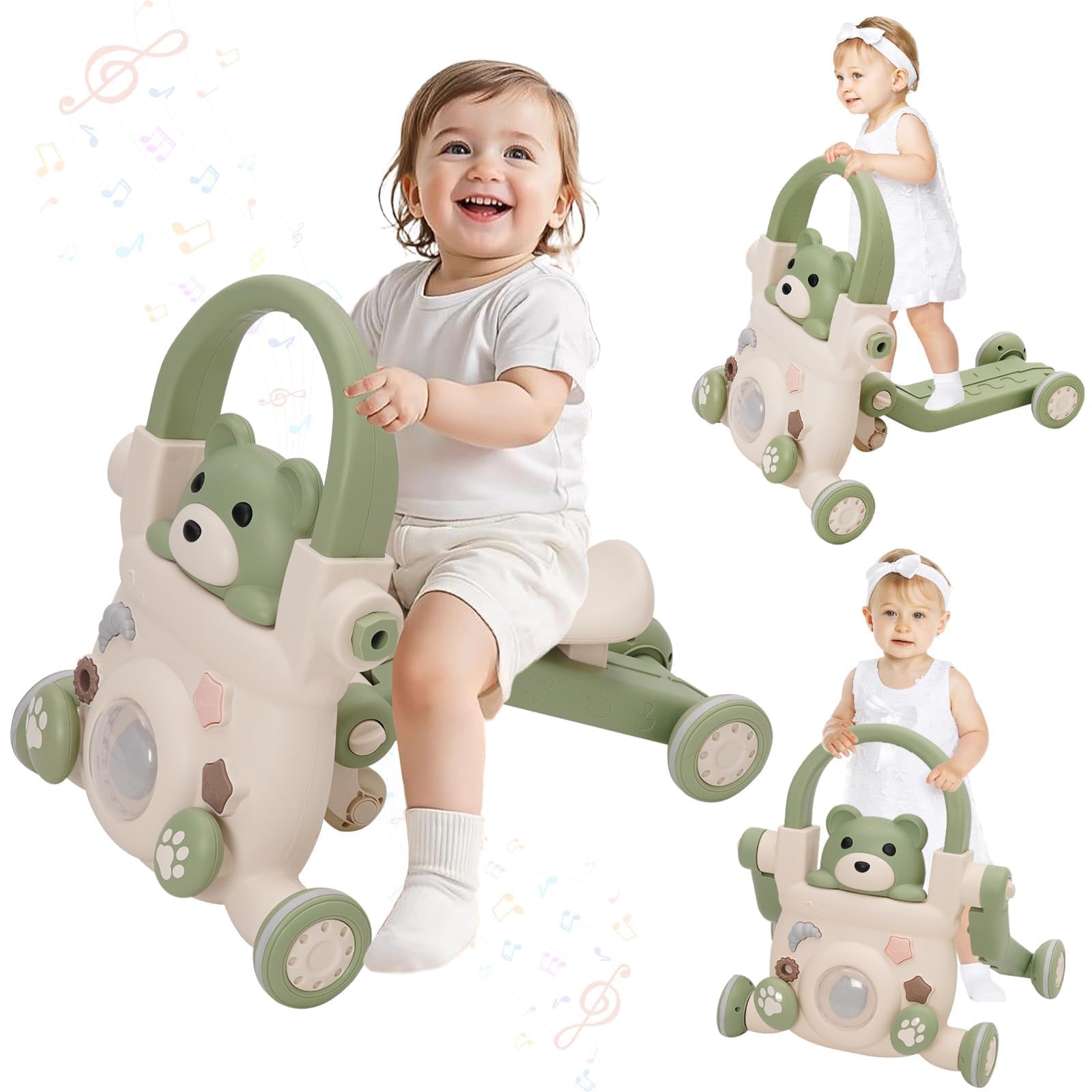 Andador Bebés 3 en 1,con Luces,Música y Juguetes,Velocidad Ajustable Andador,Patinete, Bicicleta sin Pedales,Peso Ajustable,Correpasillos Bebe,Apto Para Bebés Mayores de 6 Meses