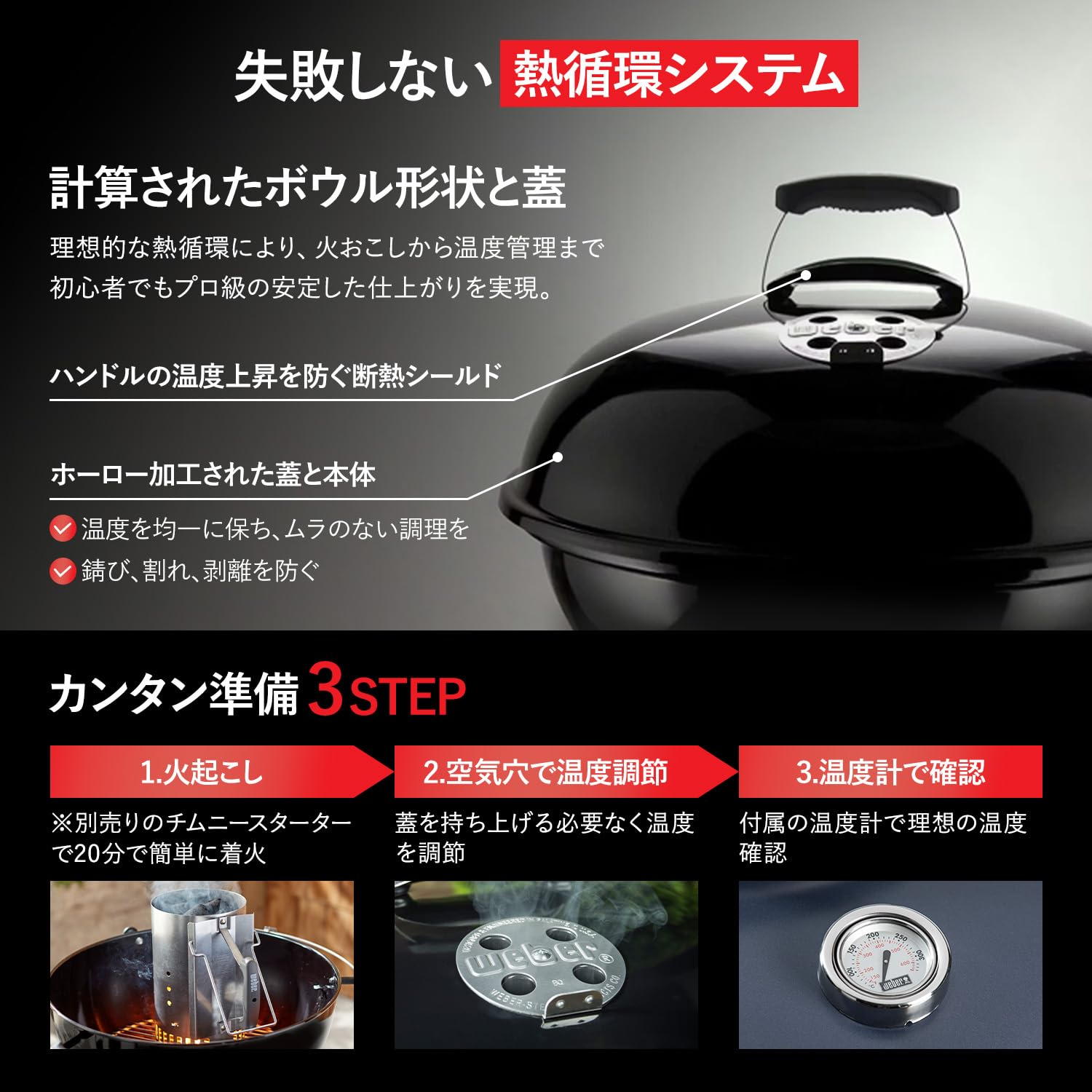 Amazon | Weber(ウェーバー) 直径47cm コンパクトケトル バーベキュー