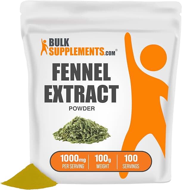 BulkSupplements.com Fennel Extract Powder - Ground Fennel Powder - Breastfeeding Supplements - Hormone Balance for Women -...