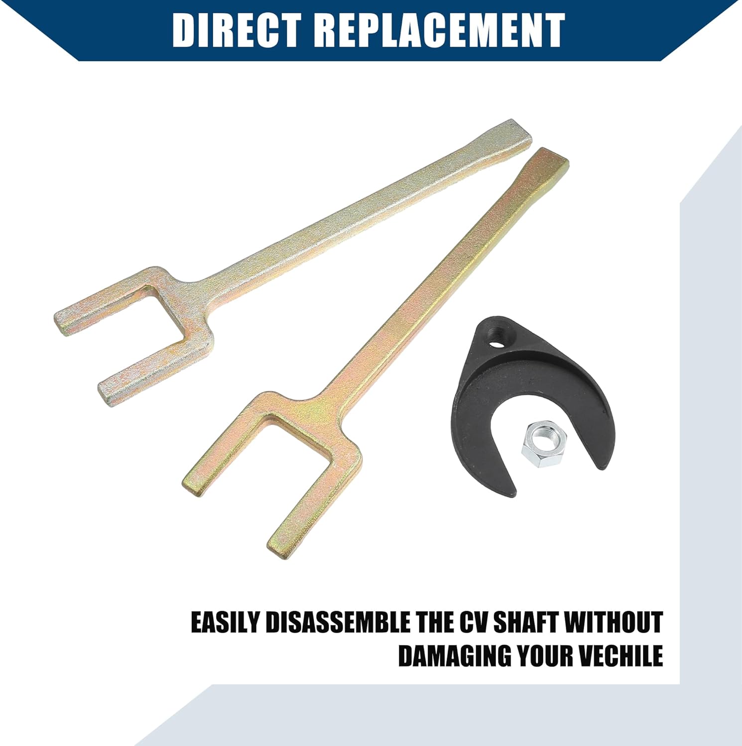 12020 Inner Axle Removal Tool & Front Wheel Drive Axle Pulley Attachment/for vehicles' Half-Shaft Drive Axles-Fix Damaged Joints/Durable Alloy Steel / 1 Set Bronze Tone