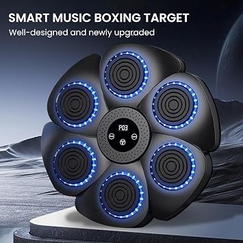 Music Boxing Machine, Smart Music Boxing Machine Bluetooth, Musical Boxings Machines Wall Mounted with Boxing Gloves, Boxings Equipment Punching Machines Wall Punch Pad Game Kids Adults Home Workout