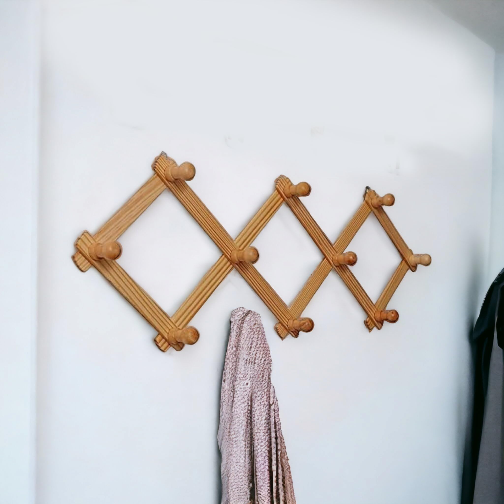CraftsCollectionStore Multipurpose Wooden Wall Mounted Cloth Hook Adjustable Hanger Diwali Gift (B09GXXZLPZ) Amazon Price History, Amazon Price Tracker