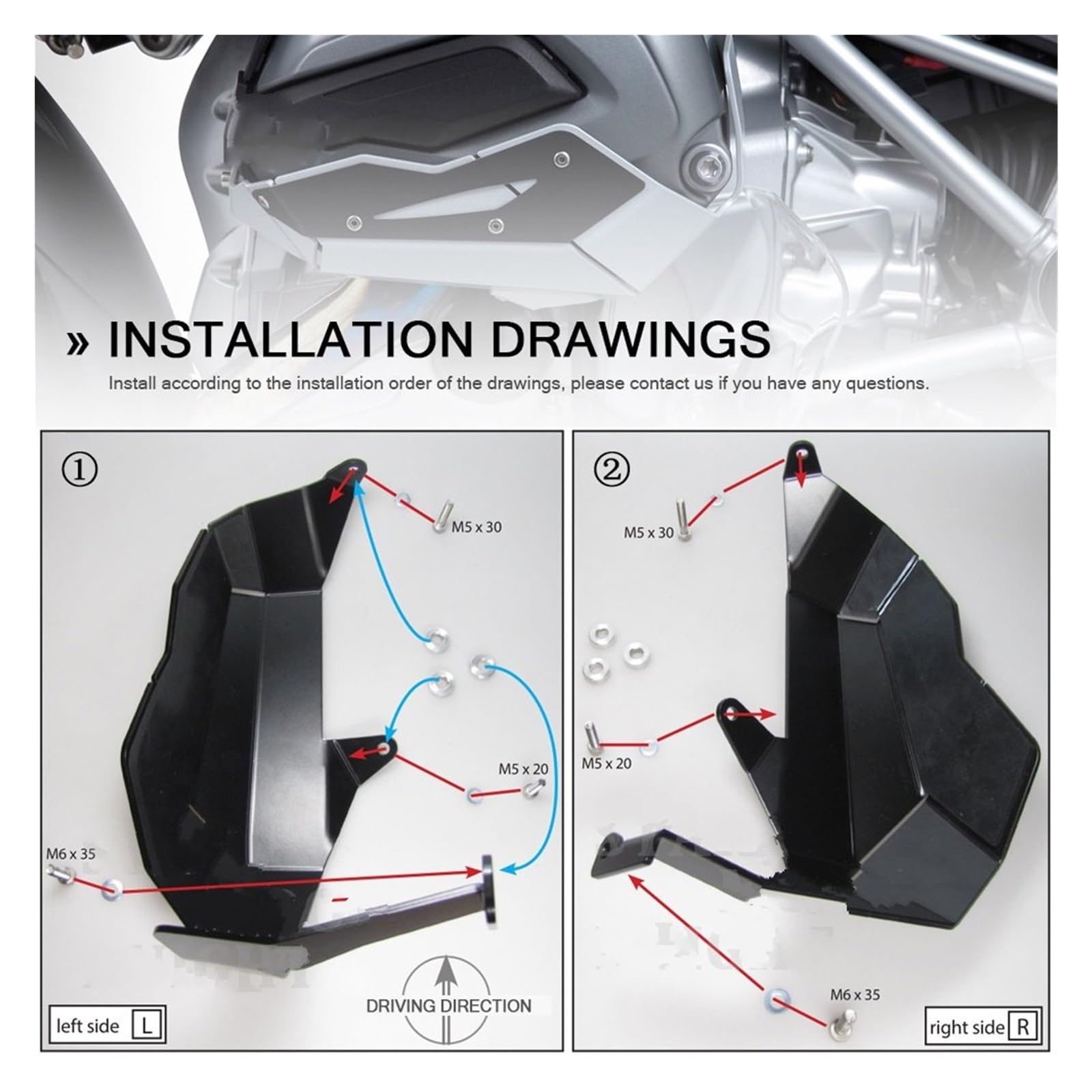 Osłona Pokrywy Zaworów Głowicy Cylindra Silnika Pasująca Do BMW R1200GS R 1200 GS LC Adv R1200 R R1200RS R1200RT Motocykl Przednia Osłona Chłodnicy