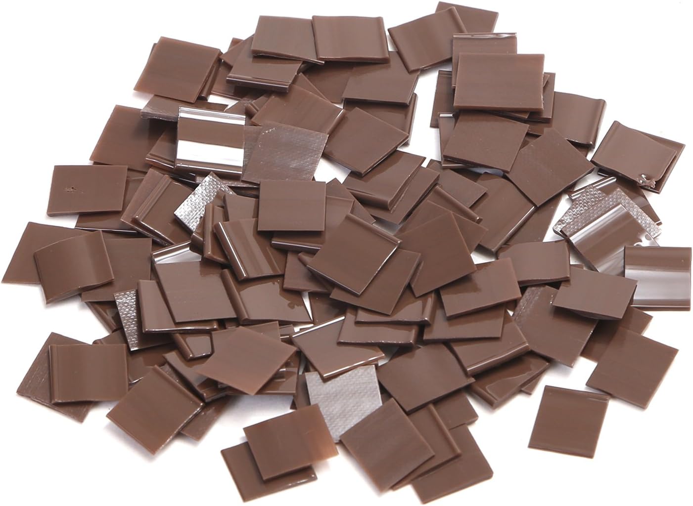 500Pcs Italian Glue Keratin Bonding Glue Fusion Flat Nail Tip For Fusion Human Hair Extensions 4 Colors (Brown)