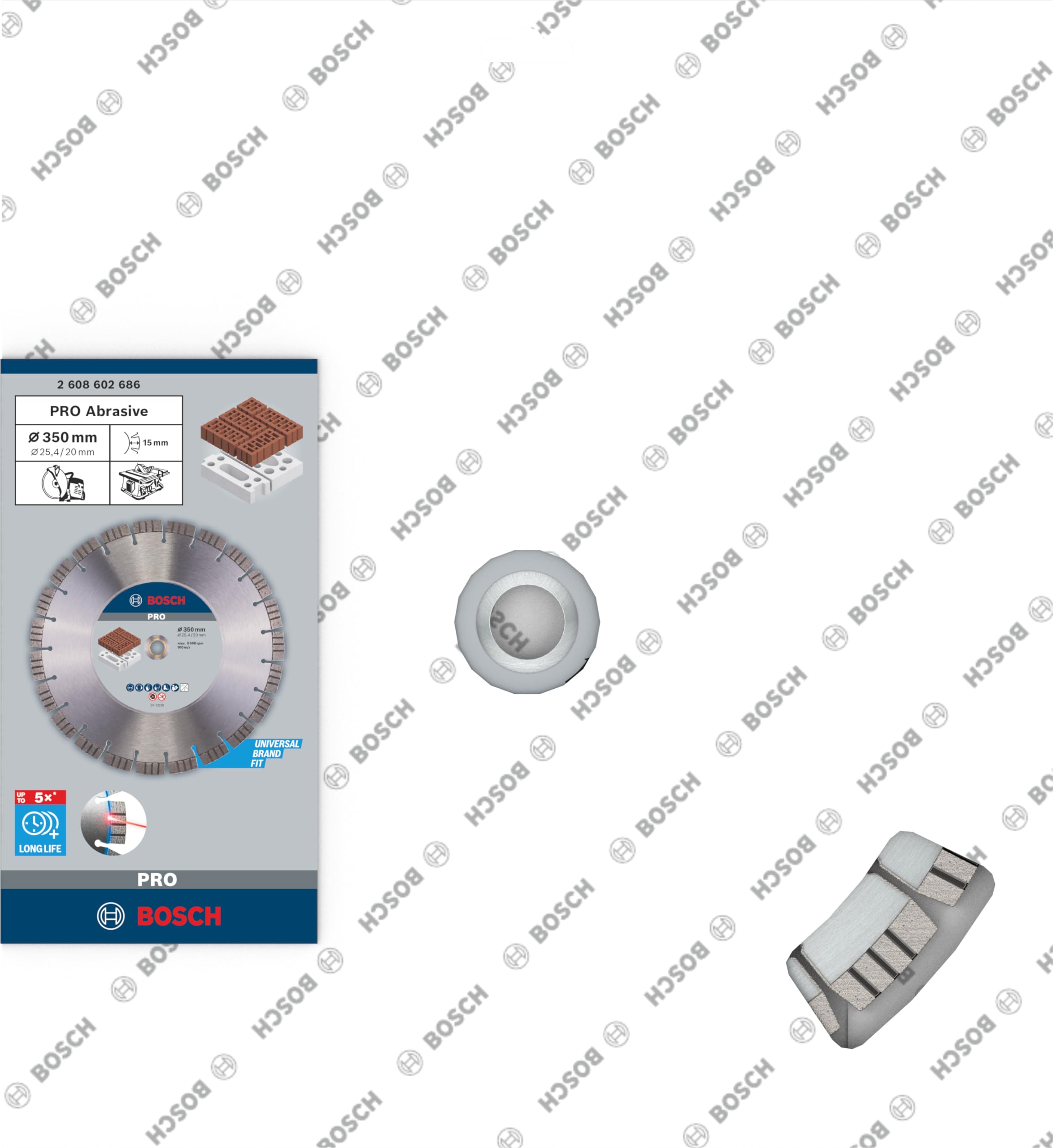 Bosch 2 608 602 686 - Disco de corte de diamante Best for Abrasive - 350 x 20,00+25,40 x 3,2 x 15 mm (pack de 1)