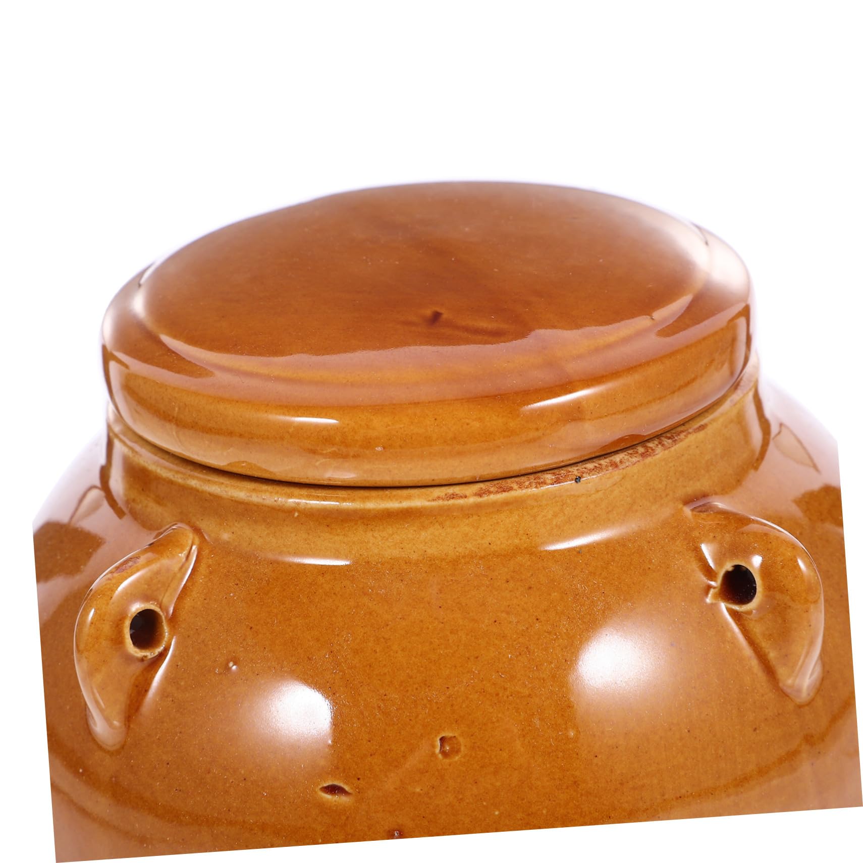 Lurrose Barattolo Retro in Ceramica Coperchio, 800ml, per Conservare Verdure Sottaceto, Sott'olio, Frutta e Cereali