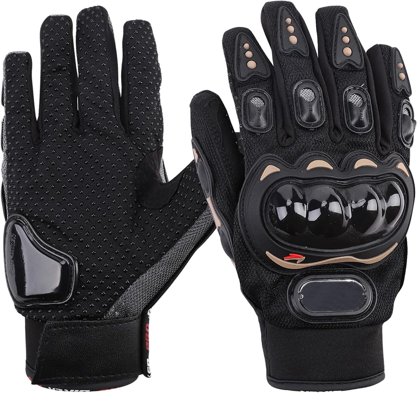 バイクグローブ レーシングカー手袋 メンズ レディース カッコイイ 薄手 通気 滑り止め オートバイ手袋 耐磨耗 スポーツグローブ タッチパネル対応 黒 サイクリング Uv手袋 アウトドア スマホ 防風 男女兼用 話題の人気 オフロード車