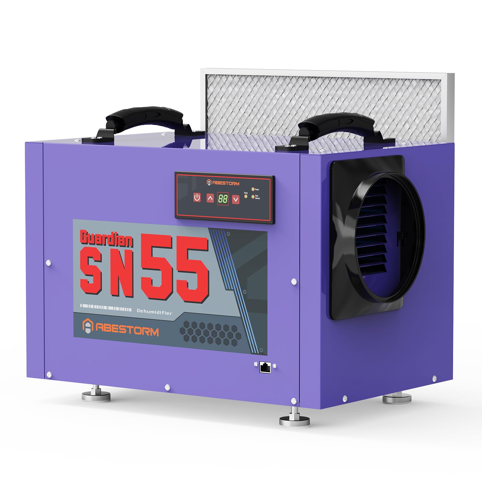 Abestorm Crawl Space Dehumidifier with Hose, 113 Pint Commercial Dehumidifiers Up to 1,200 sq. ft. for Basement, Under House, Humidity Control, Auto Defrosting, Memory Starting(Guardian SN55)