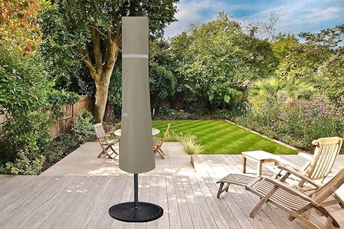 Miniatura 77 de Funda para sombrilla de patio de 6 a 9 pies, resistente a la decoloración, impermeable y duradera, con cremallera y barra, caqui desierto Mercado