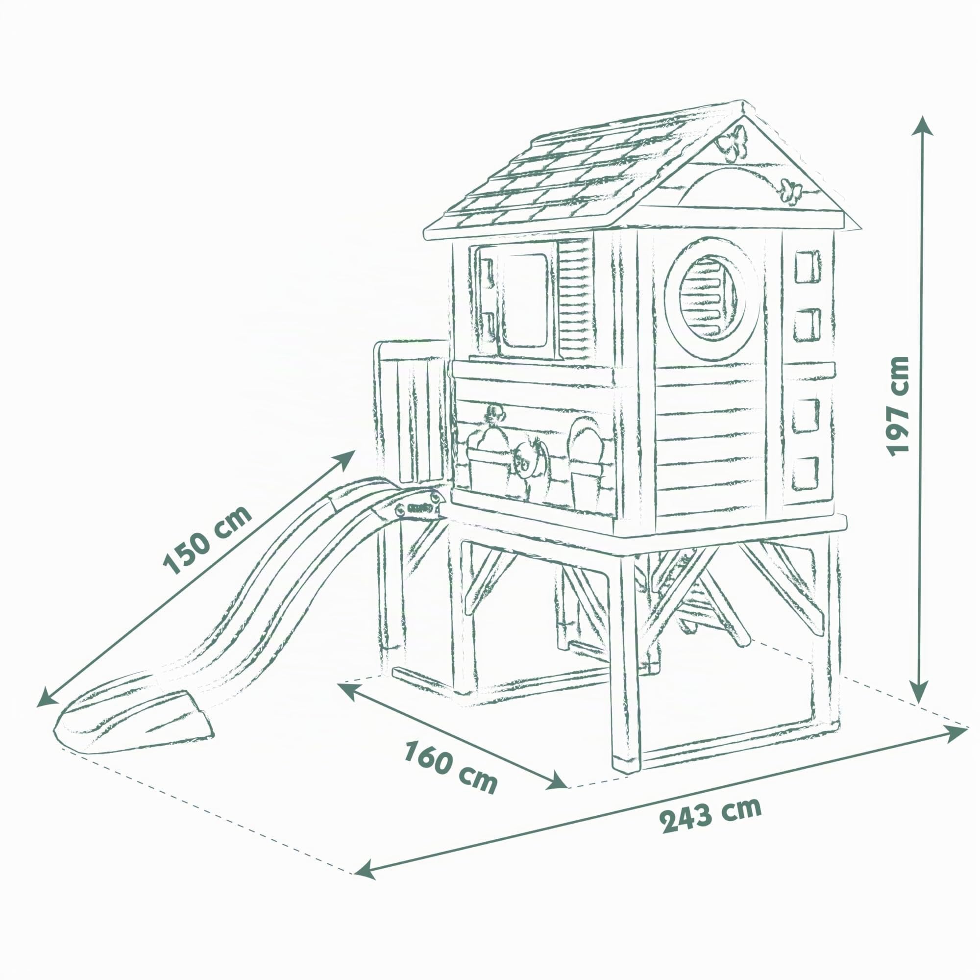 Smoby Life Casetta Palafitta 70 cm 98x110x127 cm dai 2 anni