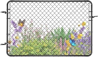 VEVOR Chain Link Fence Gate, 72 x 48 in, Adjustable Chain Link Fence Panel, Fit 2.2-6 ft (W) x 6 ft (H) Garden Fence Gate Opening, Fencing Gate with Plastic Coating, for Farm Black, Posts Not Included
