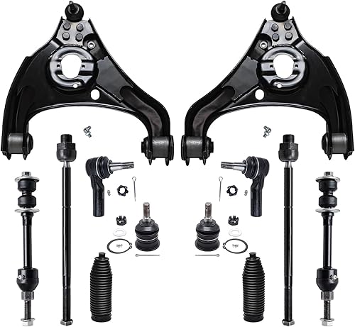 Miniatura 58 de Detroit Axle - Kit de suspensión delantera 2WD para Ford F-150 2004-2005, 2 brazos de control superiores, 2 rótulas inferiores, 2 barras