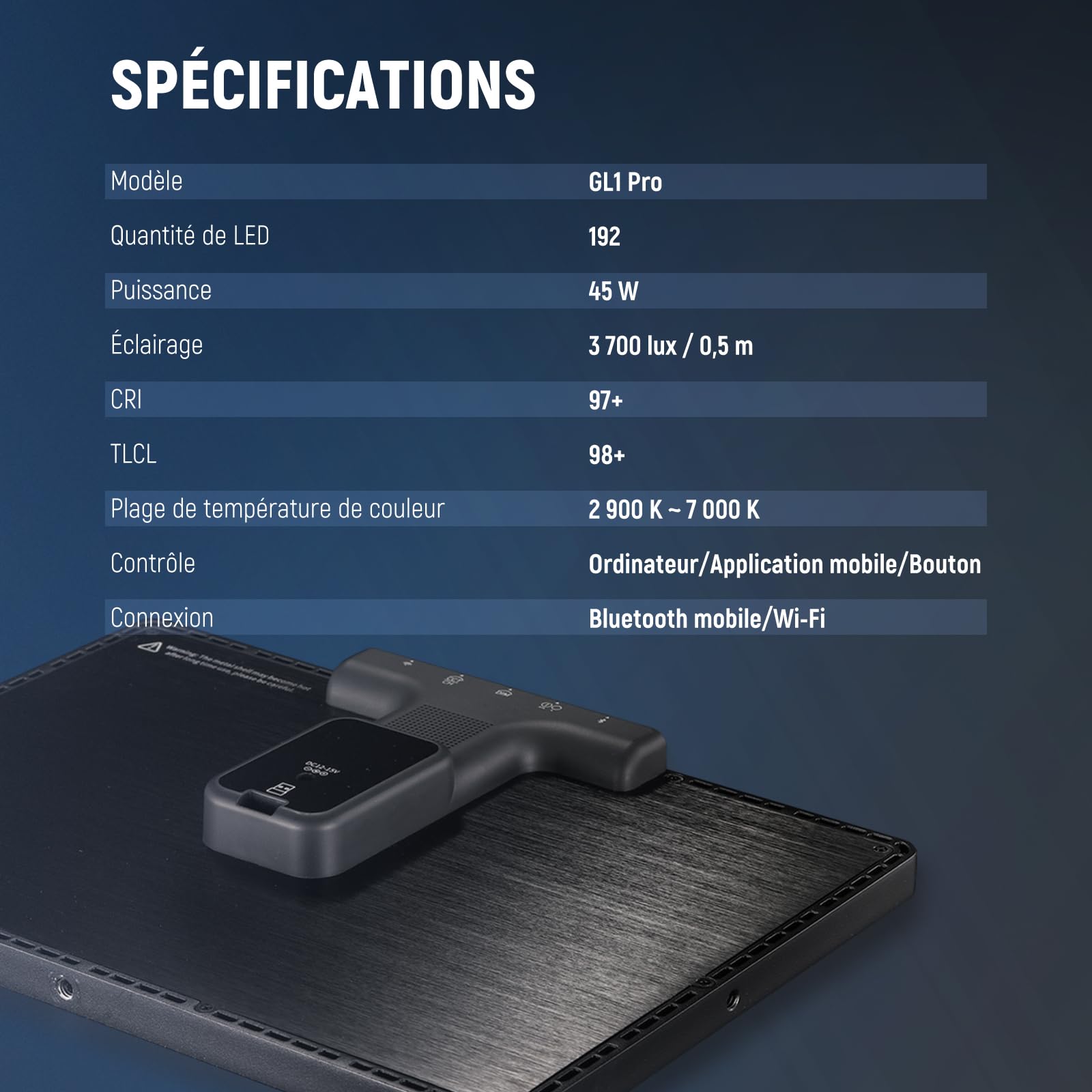 NEEWER GL1 Pro 15,5" Key Light Streaming Éclairage Panneau avec APP Contrôle 2,4G pour PC/Mac iOS/Android Lumière LED 2800Lumens Fixation de Bureau Compatible avec Elgato Stream Deck Gaming Photo,Zoom