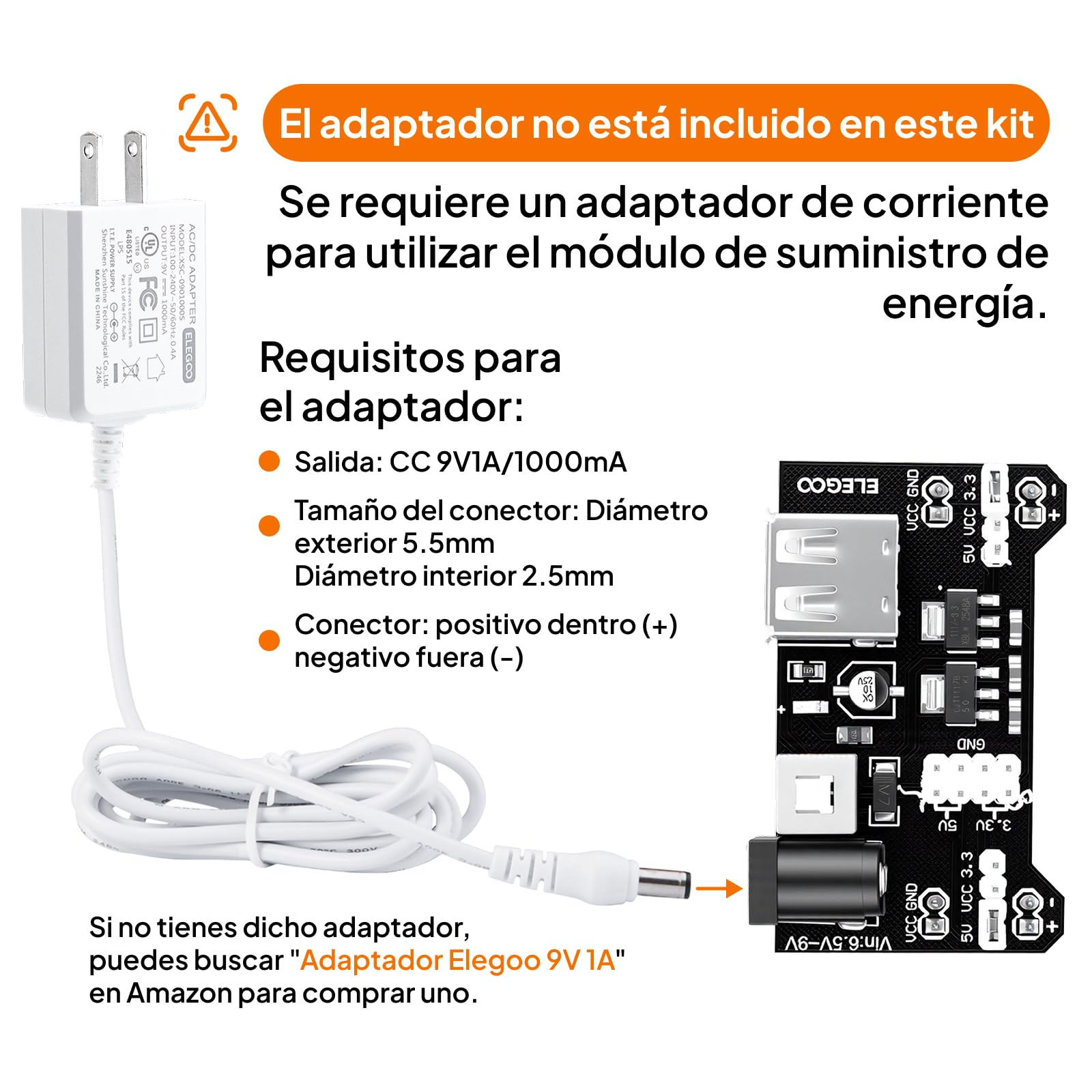 ELEGOO Kit Mejorado de Componentes Electrónicos con Módulo de Alimentación, Placa de Prototipos (Protoboard) de 830 Pines, Cables Puente, Potenciómetro, STM32, Raspberry Pi, para Arduino IDE — view 8