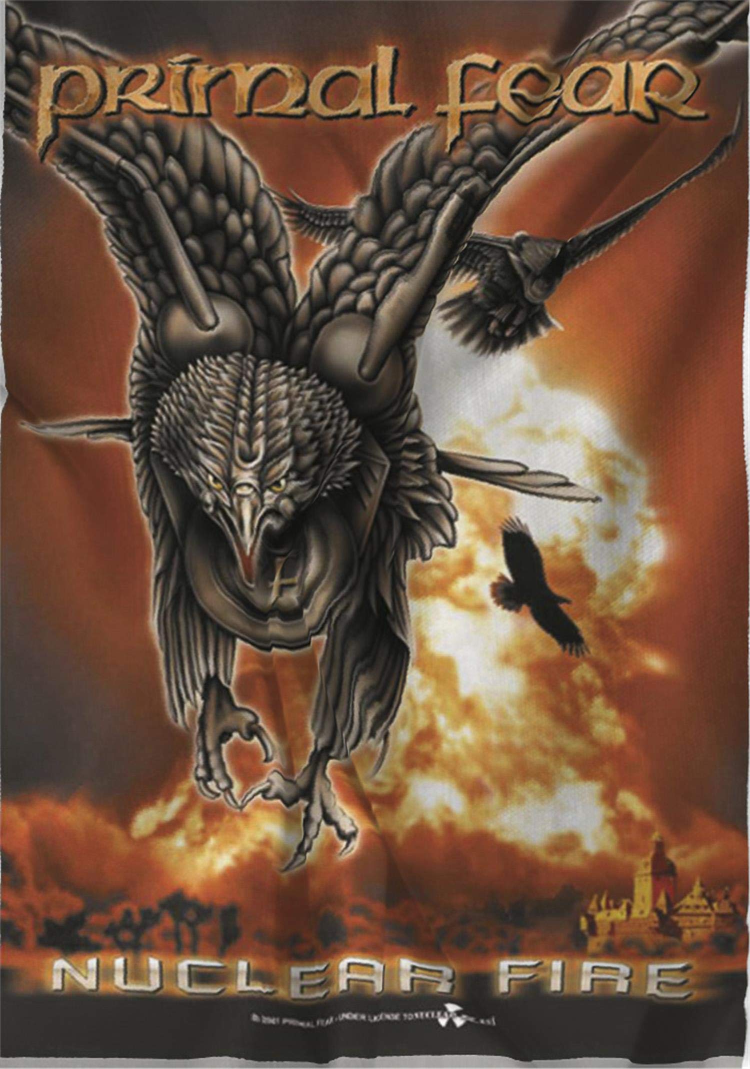 Heart Rock Flaga Original Primal Fear Nuclear Fire, tkanina, wielokolorowa, 110 x 75 x 0,1 cm
