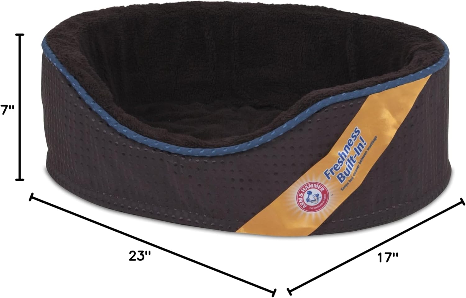 Petmate Assorted Plush/Suede Lounger for Pets, 23 x 17 x 7-Inch, Made in USA