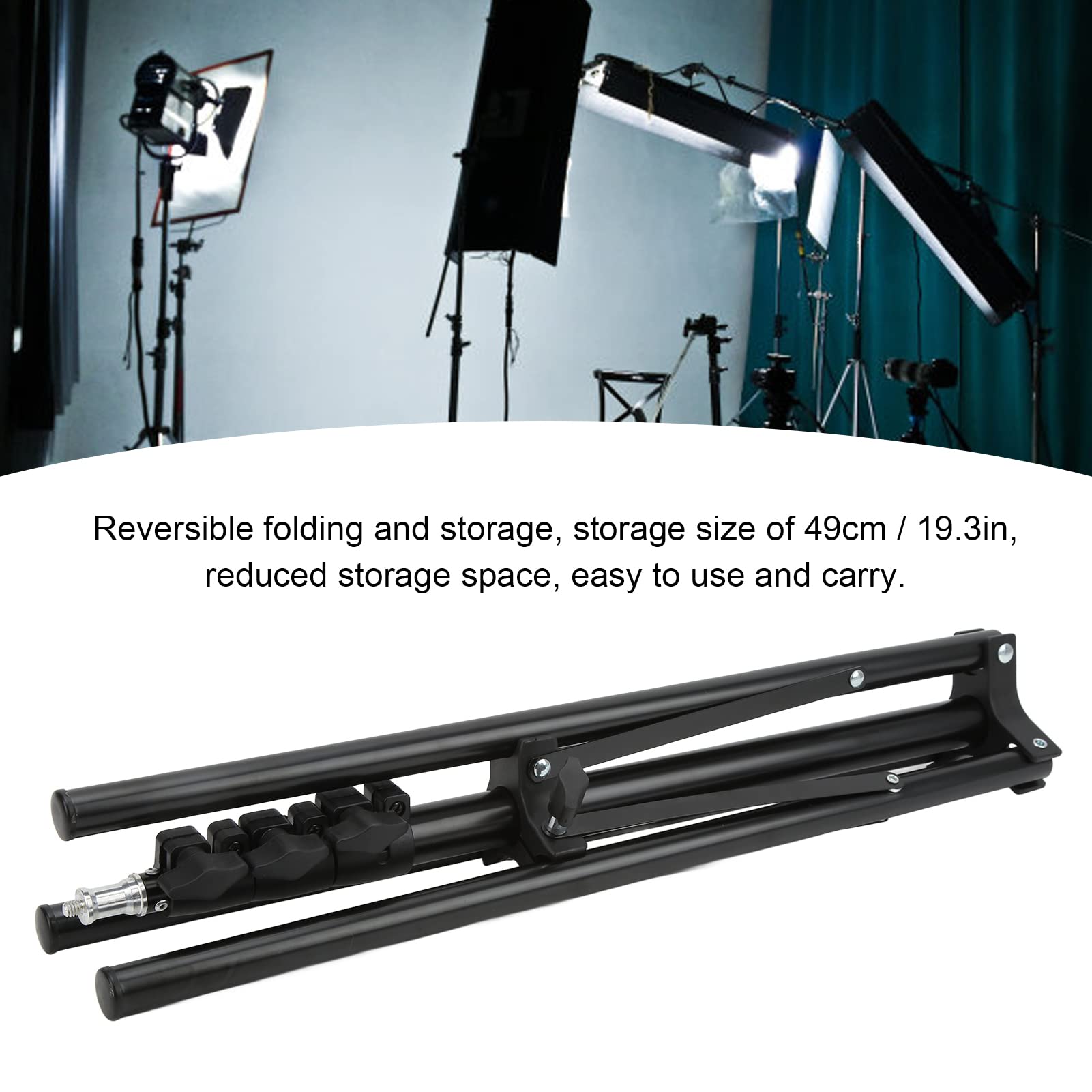 XHTLLO Photography Light Stand 190cm Tripod for LED Video Softboxes, Telescopic Design