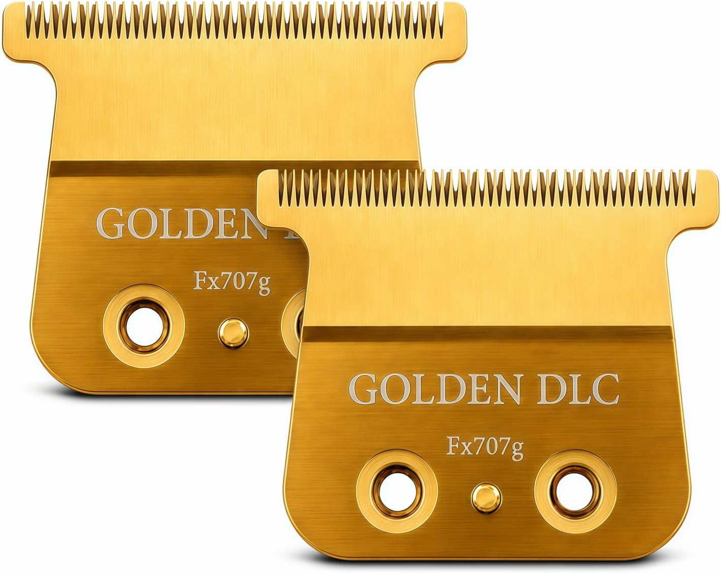 Trimmer Replacement Blades Compatible with Babyliss FX787&FX726 DLC Coating | 2 Pack Golden Replacement Blades, Compatible with PRO FX787 & FX726 Hair Trimmers,DLC Clipper Replacement Blades