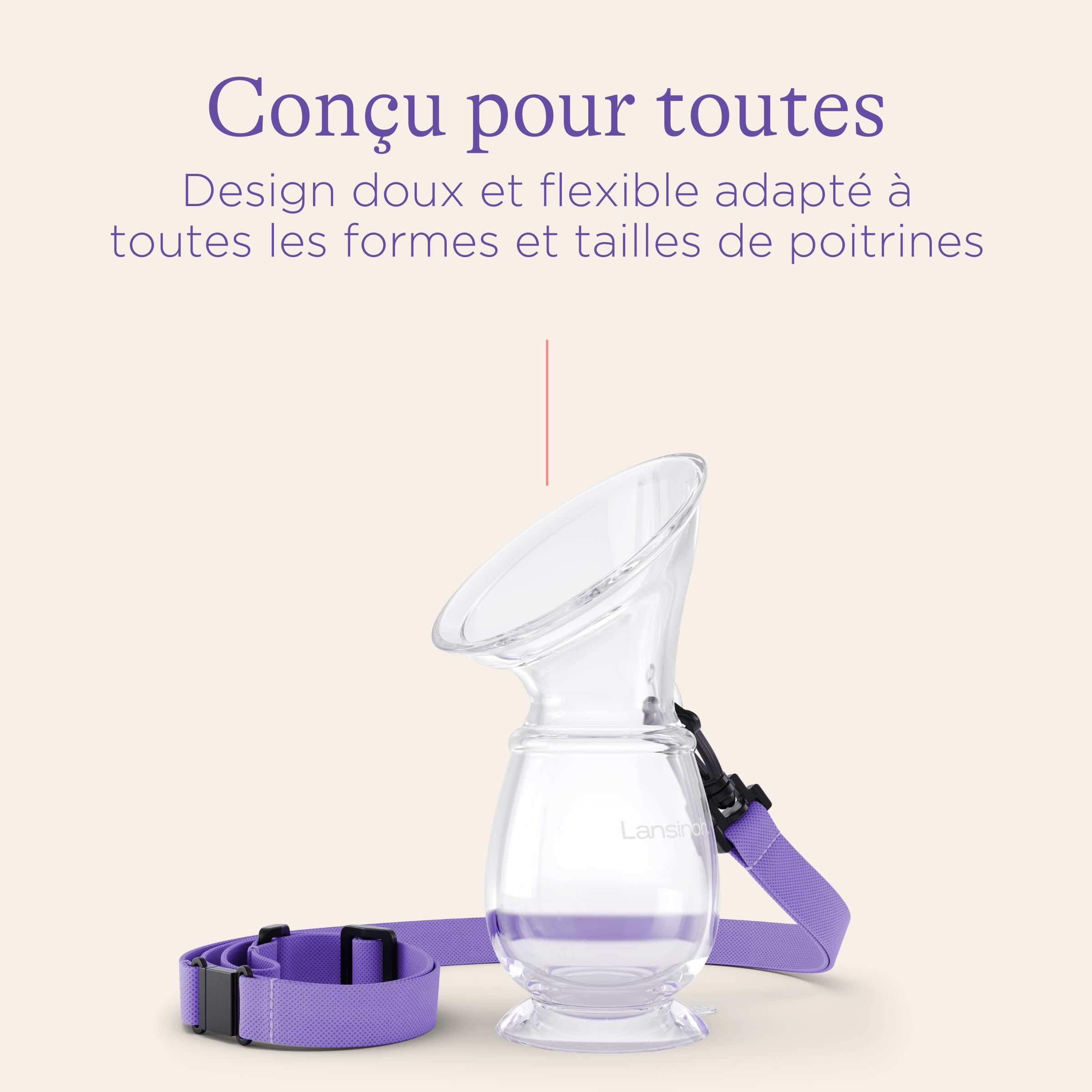 Lansinoh I Recueil Lait en Silicone – Tire-lait Manuel Sans BPA – Léger, Portable, Facile à Nettoyer – Collecteur de Lait Maternel