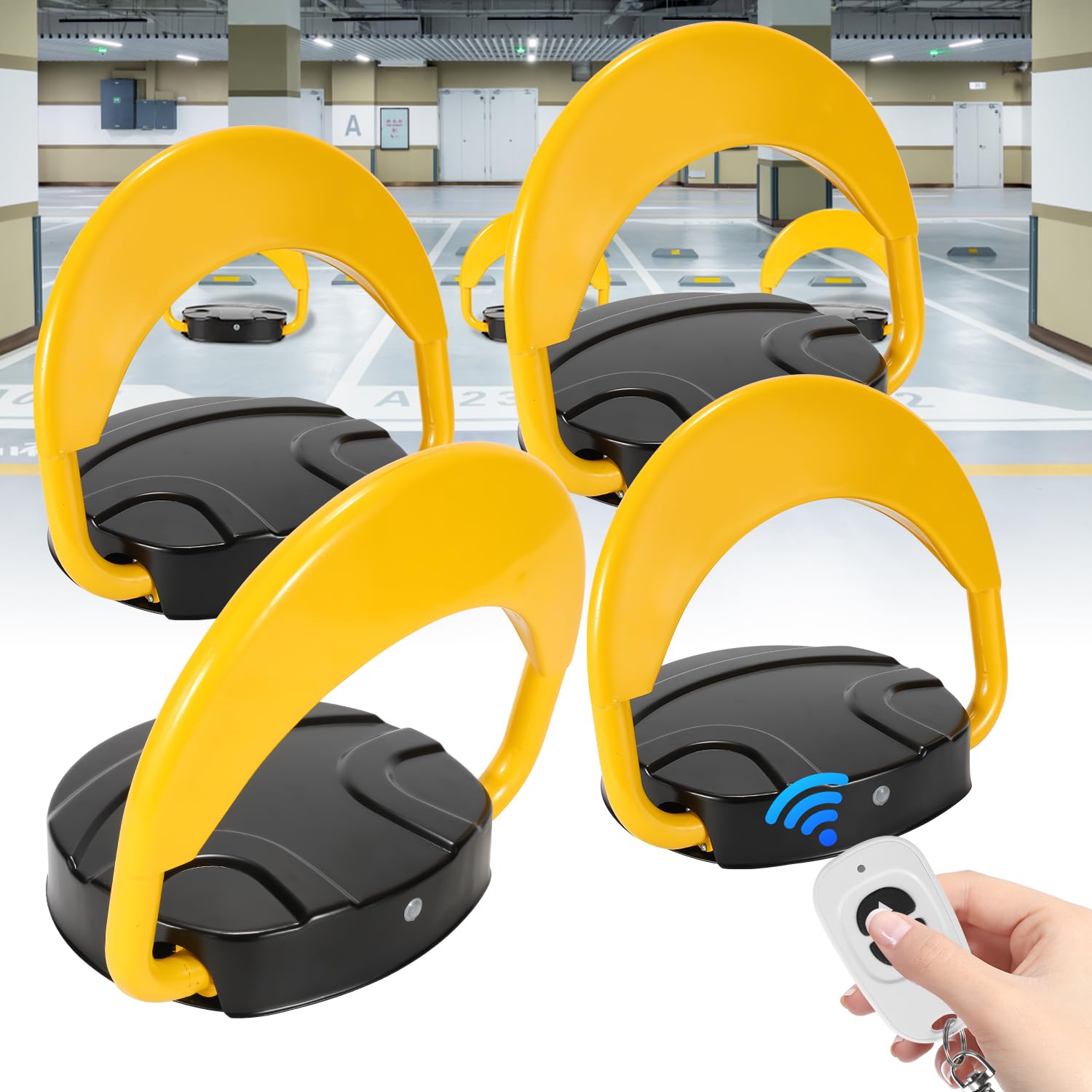 Barrière de parking électrique avec alarme anti-collision et système rabattable