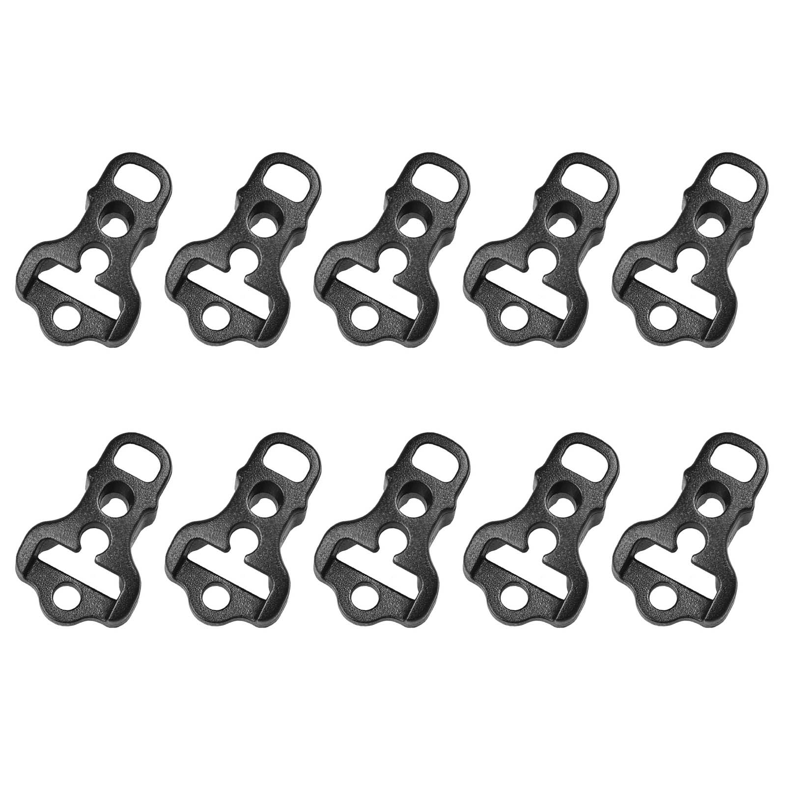 10Pcs Camping Nonslip Rope Buckles Stopper Hiking Accessory Tent Rope Fastener Adjustable Guy Runners Tensioners Tent Guyline Adjuster