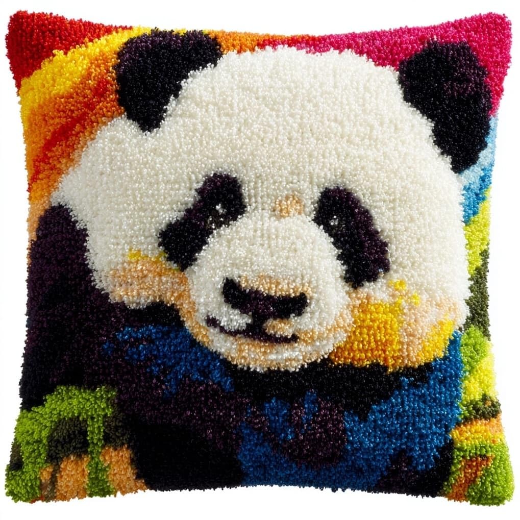 AxiangziK 17x17in Latch Hook Kits for Adults Beginners,Cute Panda