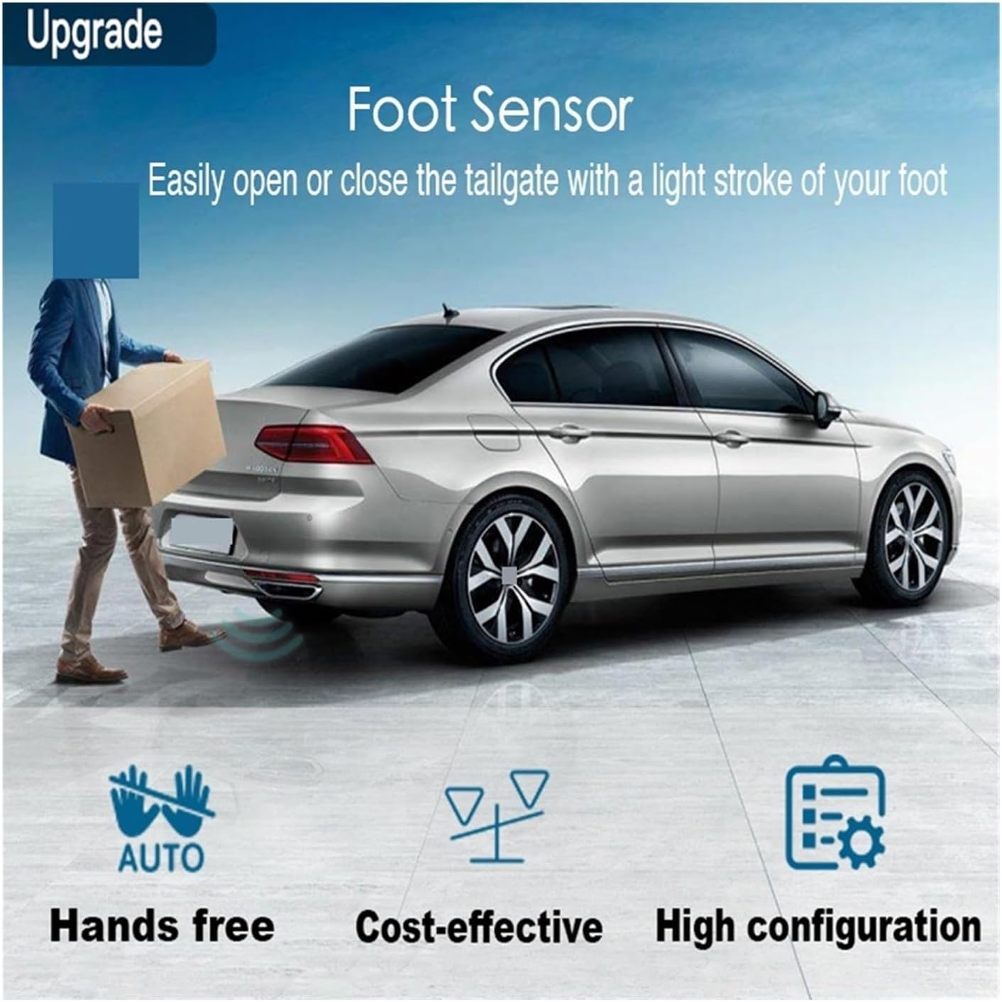 Electric Tailgate Of Trunk Encino Control Of The Trunk Drive Car Lifter Automatic Trunk Opening Rear Door Power Kit Compatible With Hyundai Kona 2019+(With foot sensor)