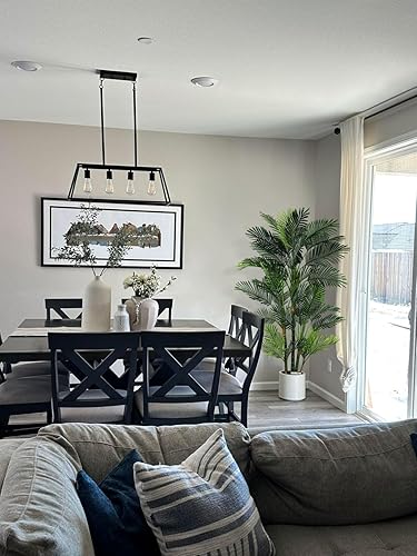 Miniatura 4 de Aveyas Palmera artificial de caña dorada de 6 pies para decoración del hogar, 6 pies, planta sintética grande de seda sintética, árboles tropicales