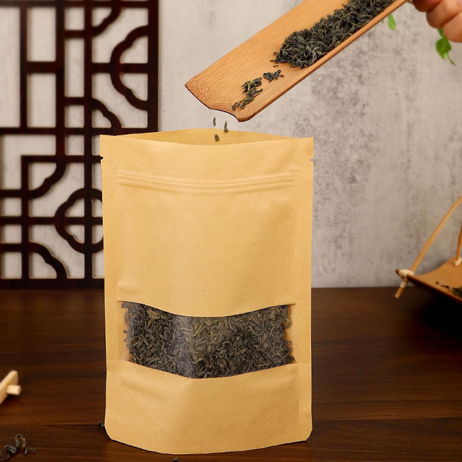 Buste Piccole Marroni 7x9cm con Finestra Trasparente per Monete - 100 Pezzi