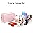 Narwey Travel Toiletry Bag for Women Traveling Dopp Kit Travel Bag for Toiletries Cosmetic Bag Makeup Bag Medicine Bag for Traveling (Pink)