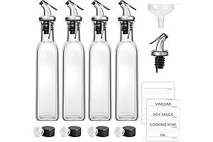 GMISUN Oil and Soy Sauce Dispenser Bottle Set (4-Pack, 8oz)