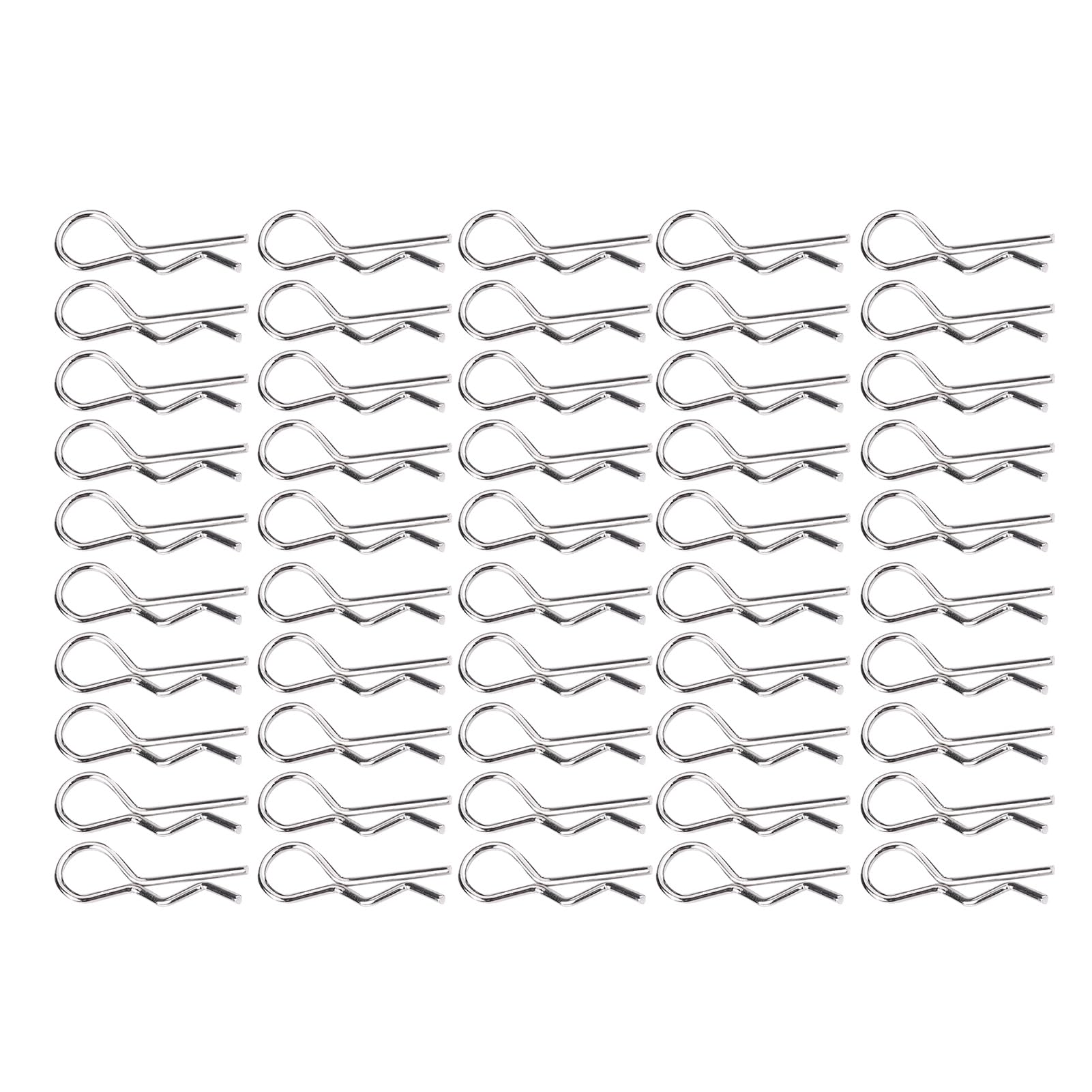 Yctze 50 Pcs Universal R Type Body Clip Pin Set for 1/10, 1/12, 1/16 Scale Remote Control Car Shell, RC Accessories