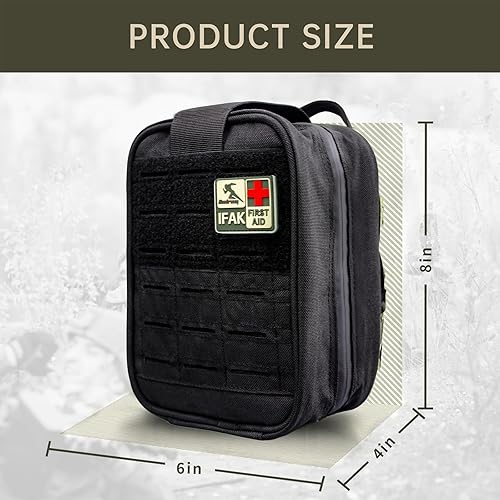 Miniatura 4 de IFAK Kit de primeros auxilios  Control de sangrado de emergencia y equipo de supervivencia para automóvil, viajes familiares, aventuras al aire