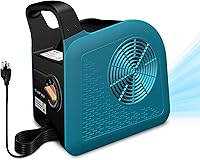 Huilynsen 355 CFM High Velocity Floor Drying Fan - Portable Air Mover Blower, 3 Speeds for Garage, Shop, Patio, Attic - Blue Industrial Fan