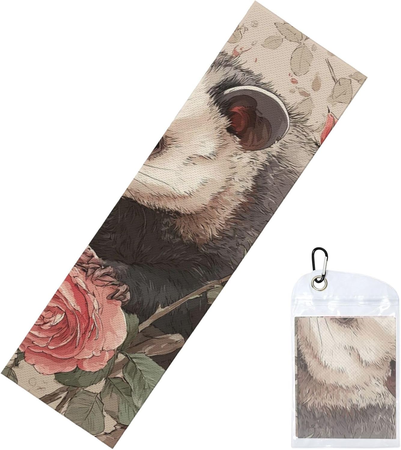Cooling Towels for Neck and Face (40″x12″) Cool Towel Soft Breathable Ice Towels for Workout Yoga Sport Gym Opossum and Roses Towel Neck Microfiber Quick Drying More Activities