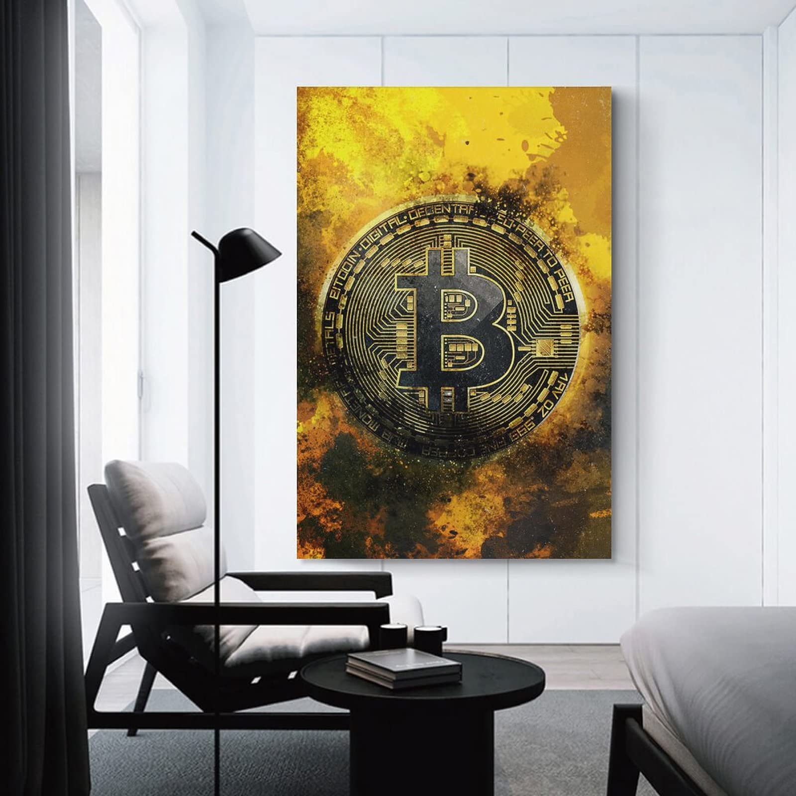 Impression sur toile Bitcoin Pop Art, crypto-monnaie, art mural BTC,  décoration murale sans cadre, 40 x 60 cm : Amazon.fr: Cuisine et Maison