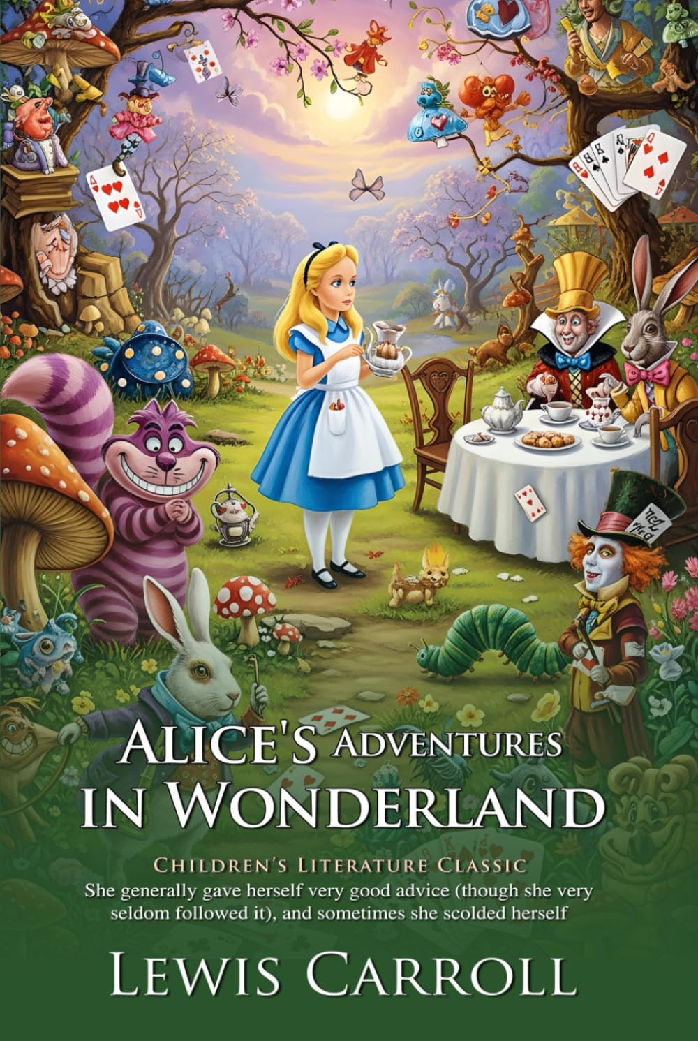 Alice’s Adventures in Wonderland: A Timeless Fantasy for Curious Minds: A timeless children’s story loved by generations worldwide – Illustrated Edition with Author Biography