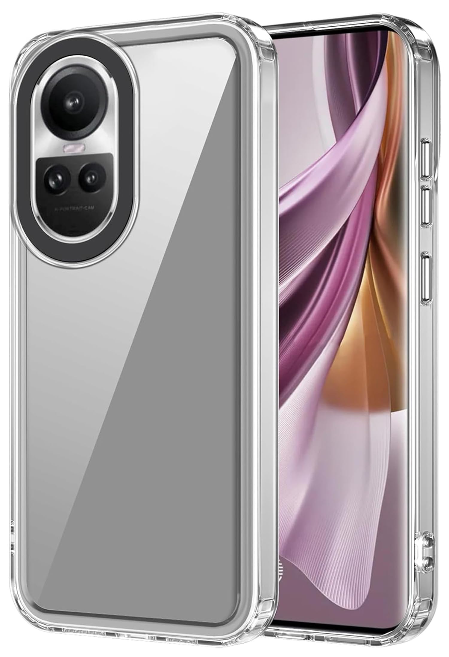 Kapa Warrior Acrylic Clear Back Cover for Oppo Reno 10 / Reno 10 PRO | Slim Shockproof [Military Grade Protection] Hybrid Bumper Case (Transparent Sides) (B0CNJHNTZH) Amazon Price History, Amazon Price Tracker