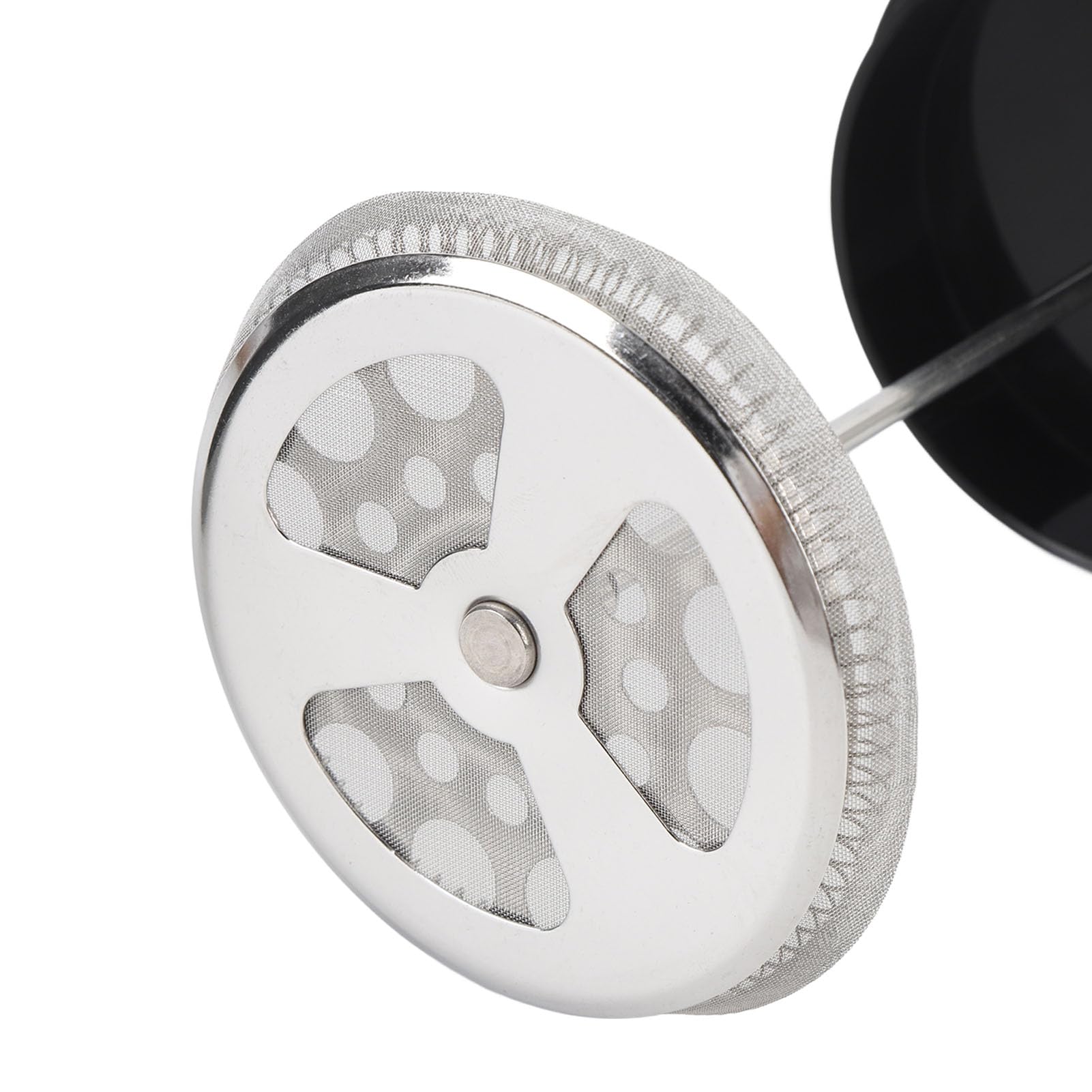 Tragbare French-Press-Kaffeemaschine aus Edelstahl, 1000 Ml, Leicht zu Reinigende Handgebrühte Kaffeepresse-Teekanne für Camping, Stilvolles Design für Getränkegenuss (BLACK)