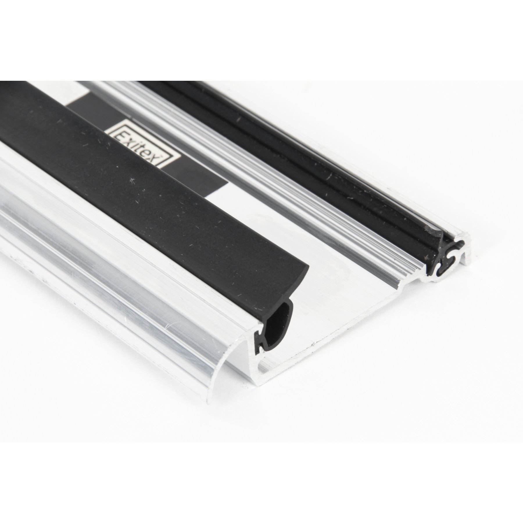 Black Country Metal Works Black Aluminium Macclex 15/56 Threshold - 1219Mm - For Use On Inward Opening Doors