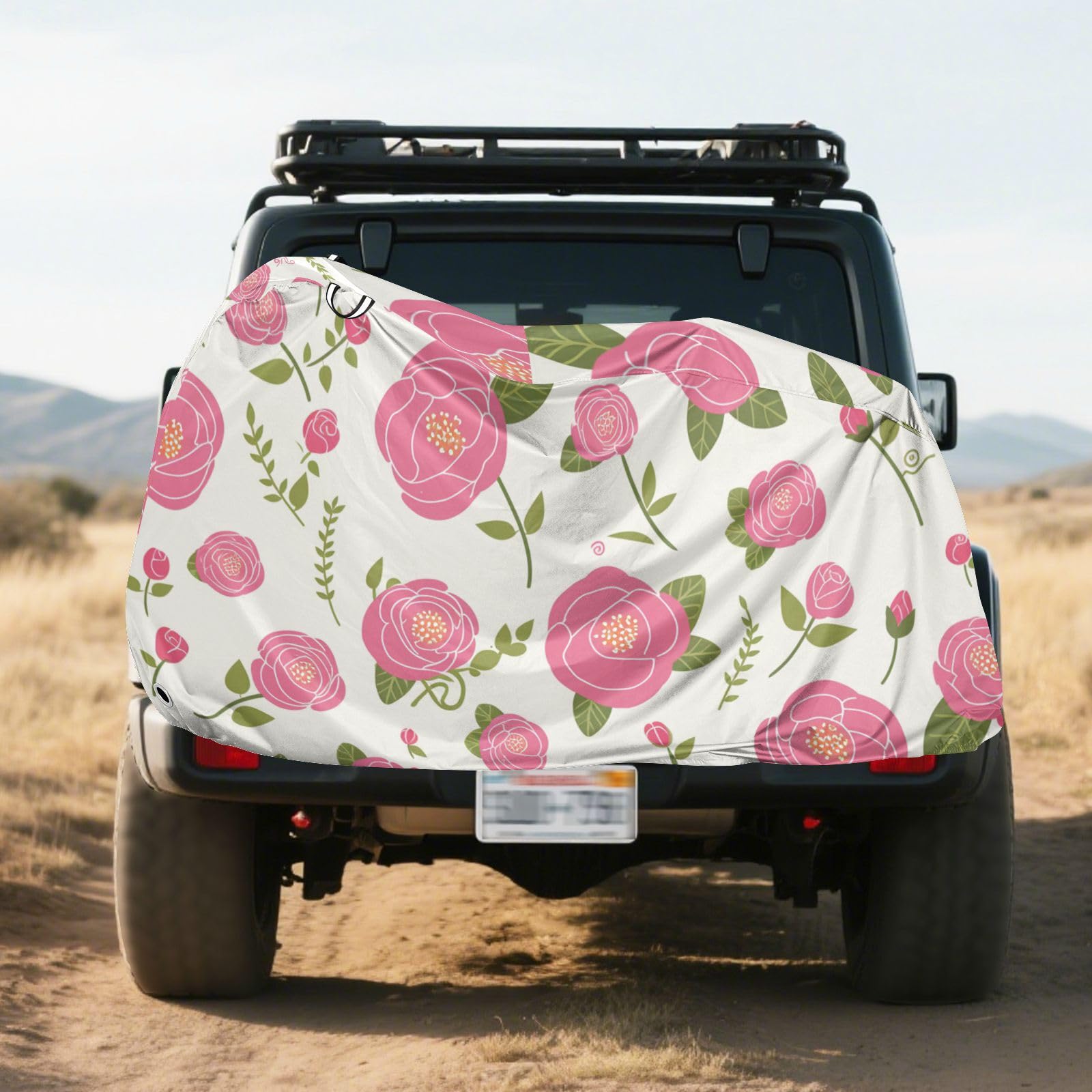 Housse de vélo imperméable avec trous de verrouillage pour intérieur ou extérieur - Convient à la plupart des vélos de vélo - Rose pêche