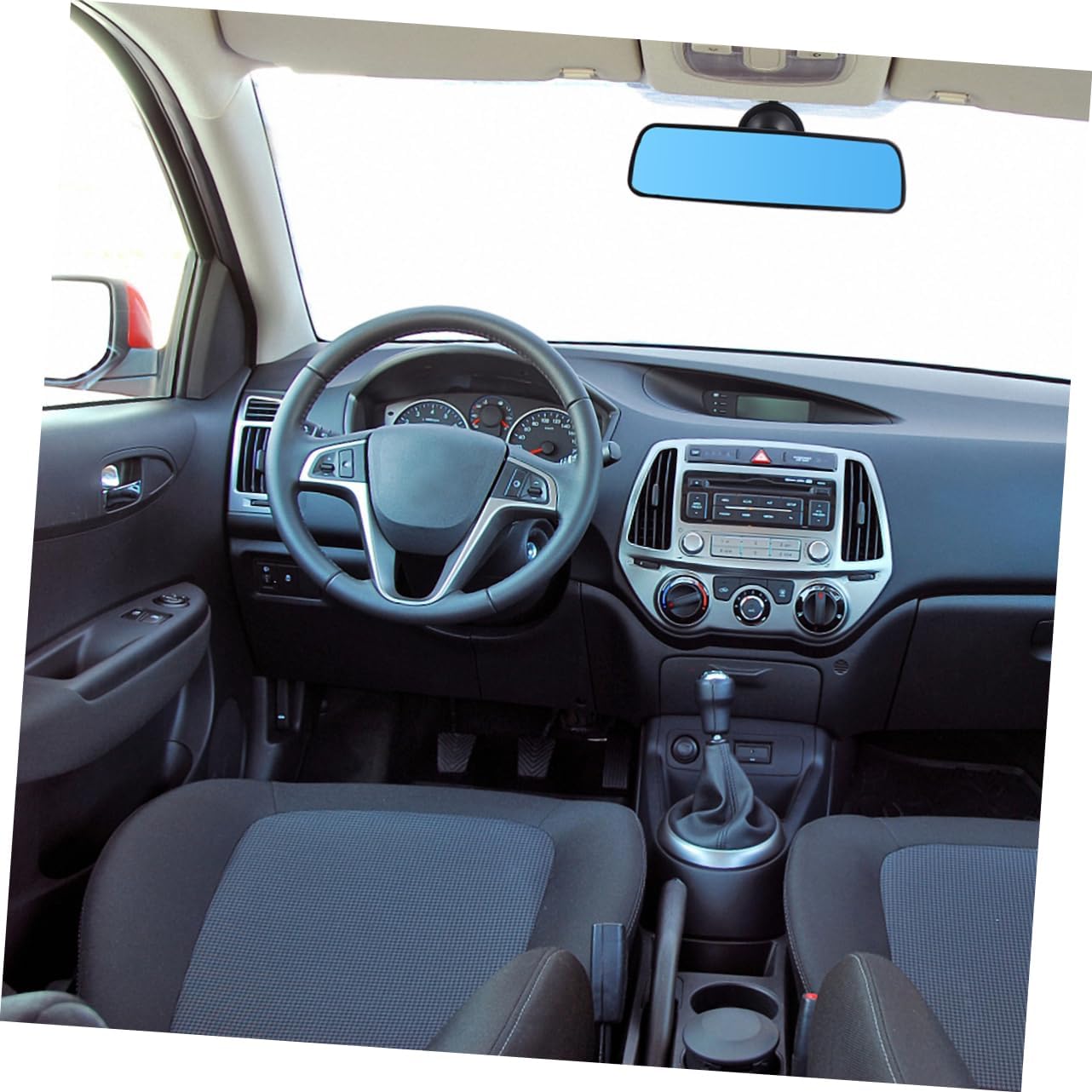 Zerodeko Wide Angle Car Suction Cup Rearview Mirror Glare Interior Mirror for Enhanced Visibility Fit for Cars Trucks Boats for Driving Instructors Monitoring