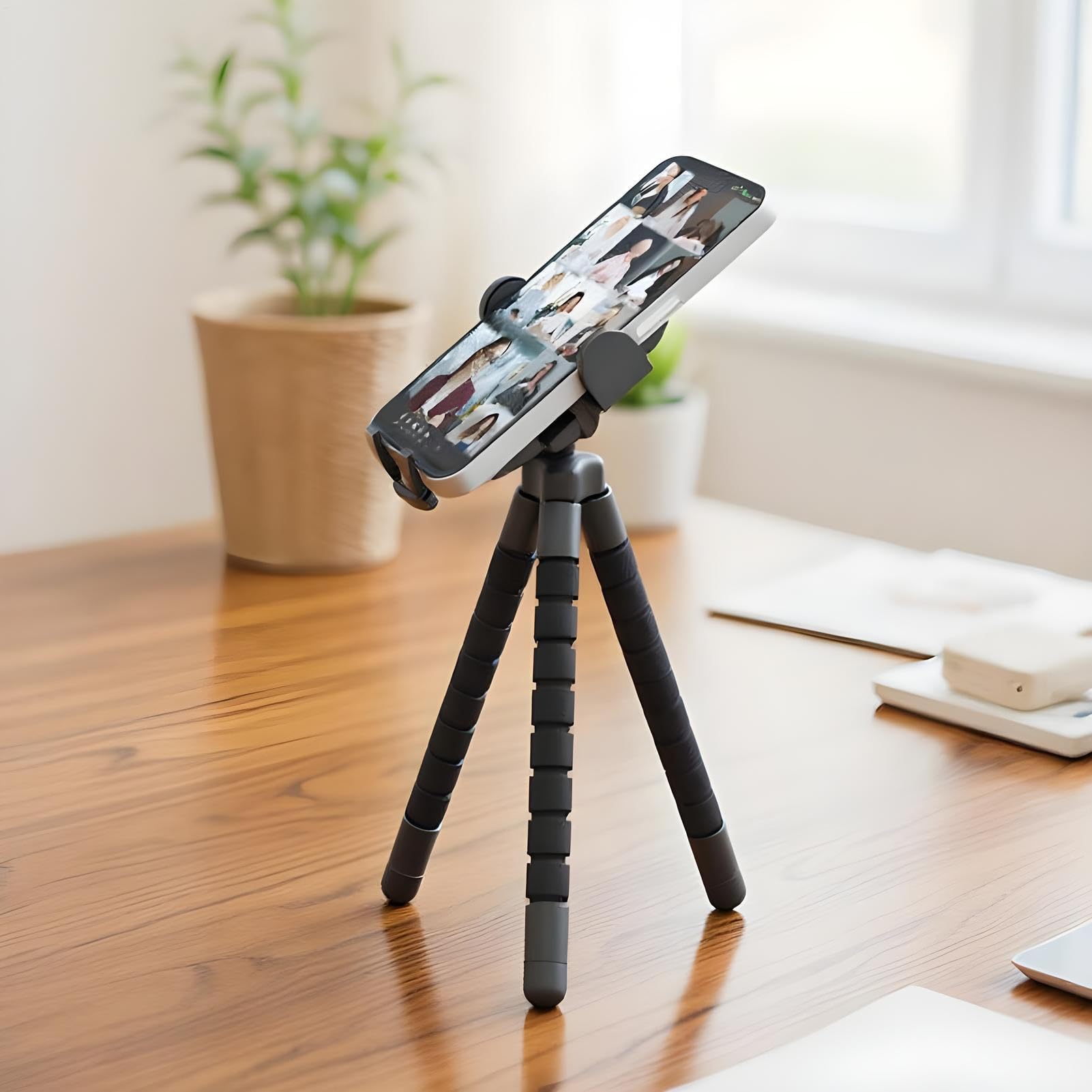 Soporte para teléfono para cochecito | Soporte giratorio de 360° para teléfono inteligente | Soporte antivibración para ciclismo, silla de ruedas, cinta de correr, cochecito de bebé, kayak