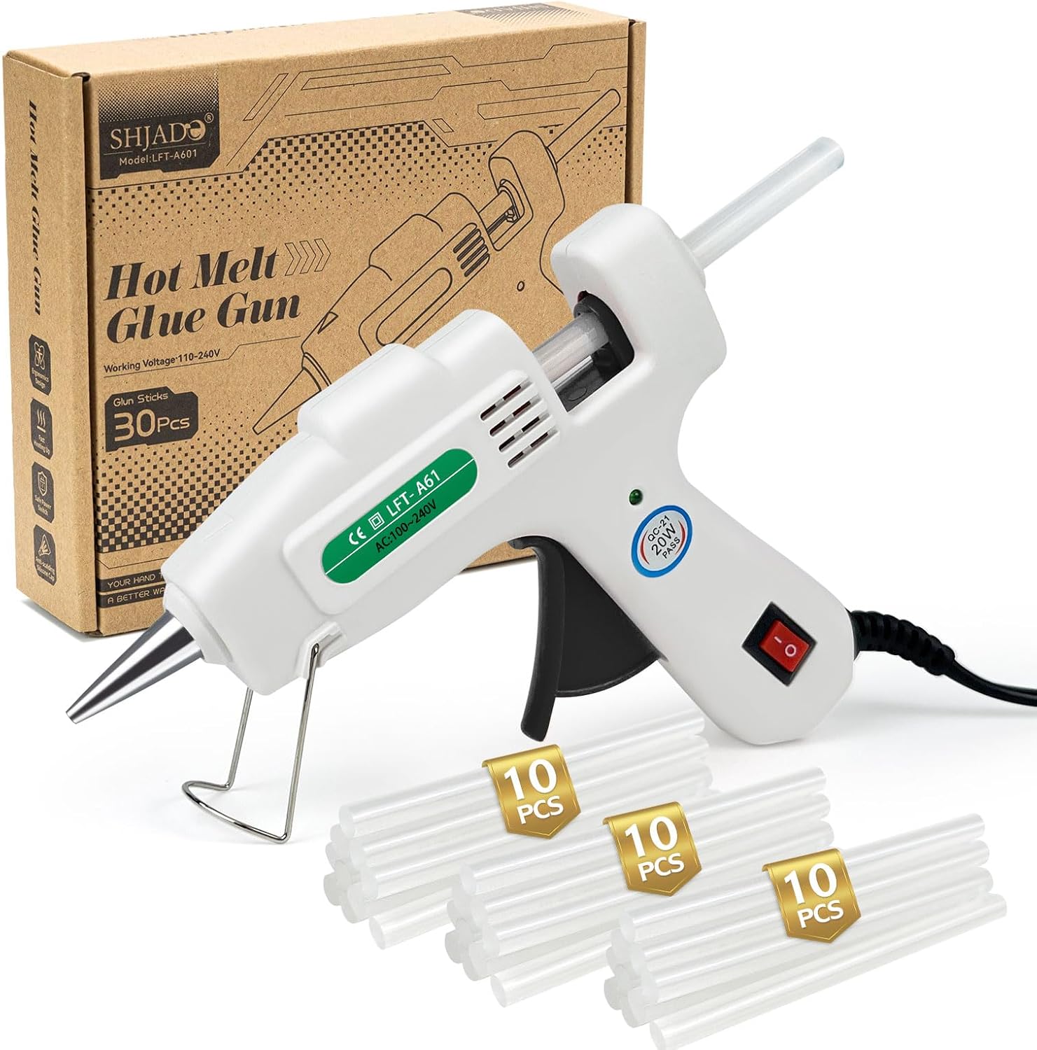 Mini Hot Glue Gun with 30 Glue Sticks