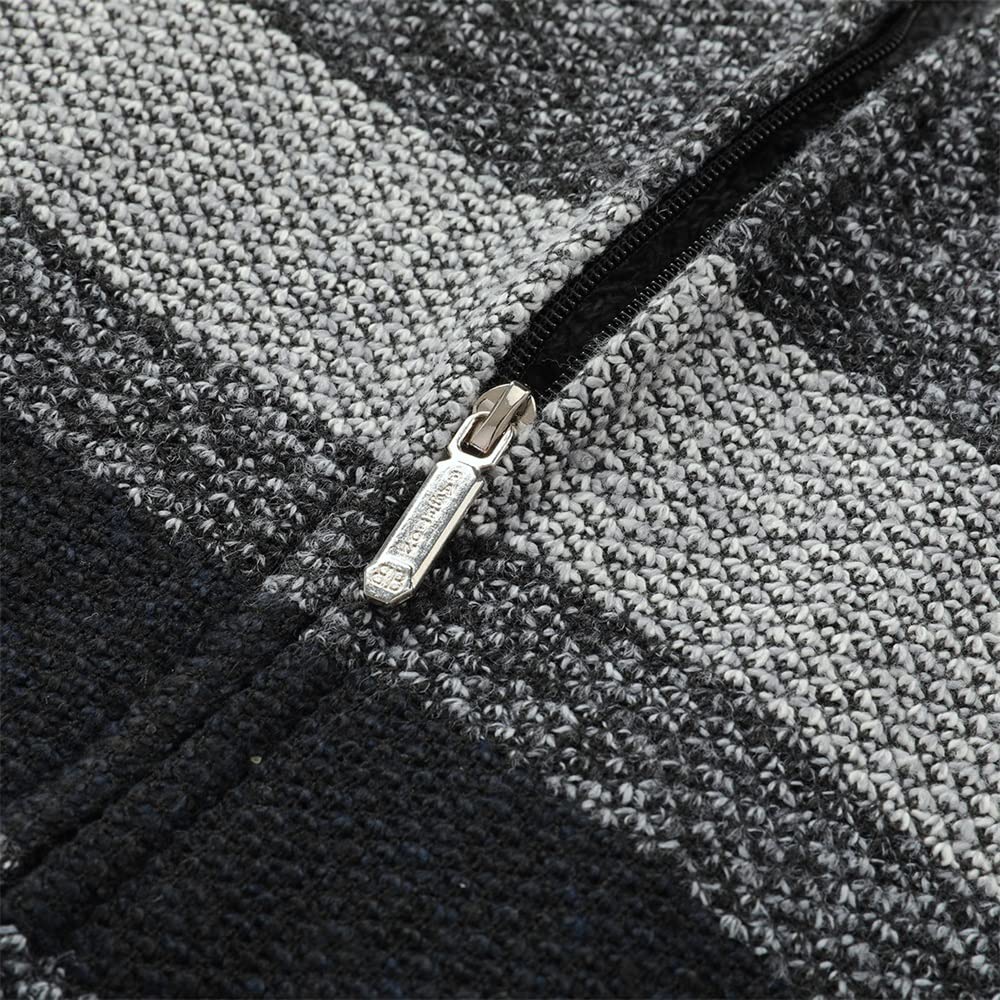 YOUTHUP Herren Fleece Strickjacke Regular Fit Cardigan Winter Outdoor