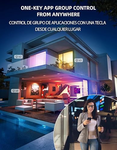 Miniatura 5 de Bombillas LED inteligentes WiFi, compatibles con Alexa y Google Home Assistant, sincronización de música, bombilla cambiante multicolor, A19 E26 10W